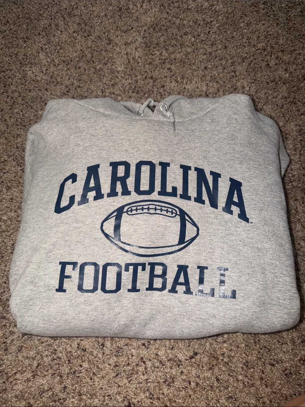 Champion Gray Carolina Football Crewneck Sweatshirt with Navy Graphic